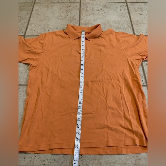 Arrow Orange Polo Shirt Size L 100% Cotton Collared Short Sleeve - Picture 4 of 5